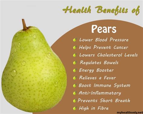 6 Impressive Health Benefits of Pears - My Health Only