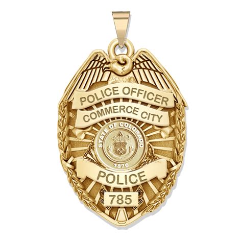 Personalized Colorado Police Badge with Your Rank, Number & Department - PG101547