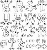 Alphabet Coloring Cartoon Pages sketch template