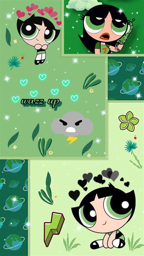 Download The Powerpuff Girls Buttercup Collage Wallpaper | Wallpapers.com