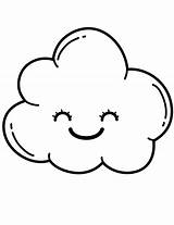 Cloud Coloring Pages Kids Printable Sketch Page sketch template