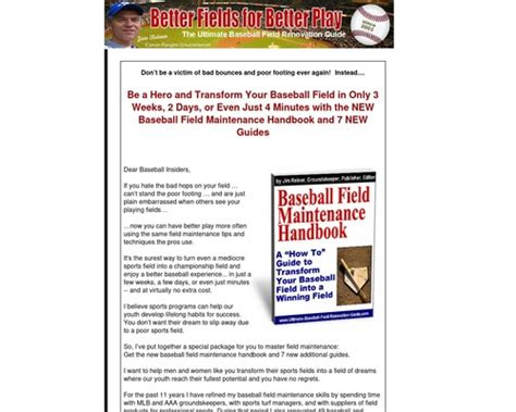 Baseball Field Maintenance Handbook - TekTrenz Hub