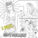 50s Dance Coloring Pages sketch template