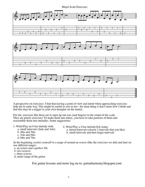 Guitar Harmony: Major Scale Exercises