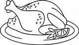 Thanksgiving Dinner Turkey Meal Isolated Coloring 8209140 Vector Art At  sketch template