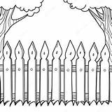 Charming White Picket Fence Coloring Page 68845 54501 sketch template