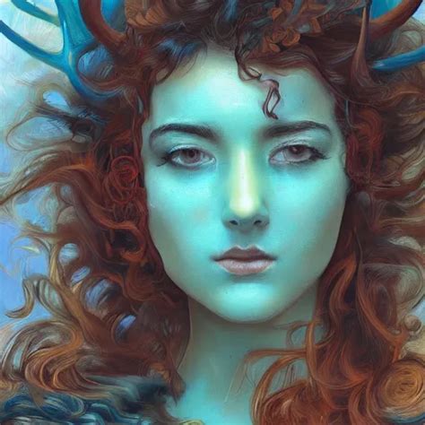 beautiful digital painting of a beautiful young woman | Stable ...