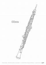 Oboe Sketch Coloring Page sketch template