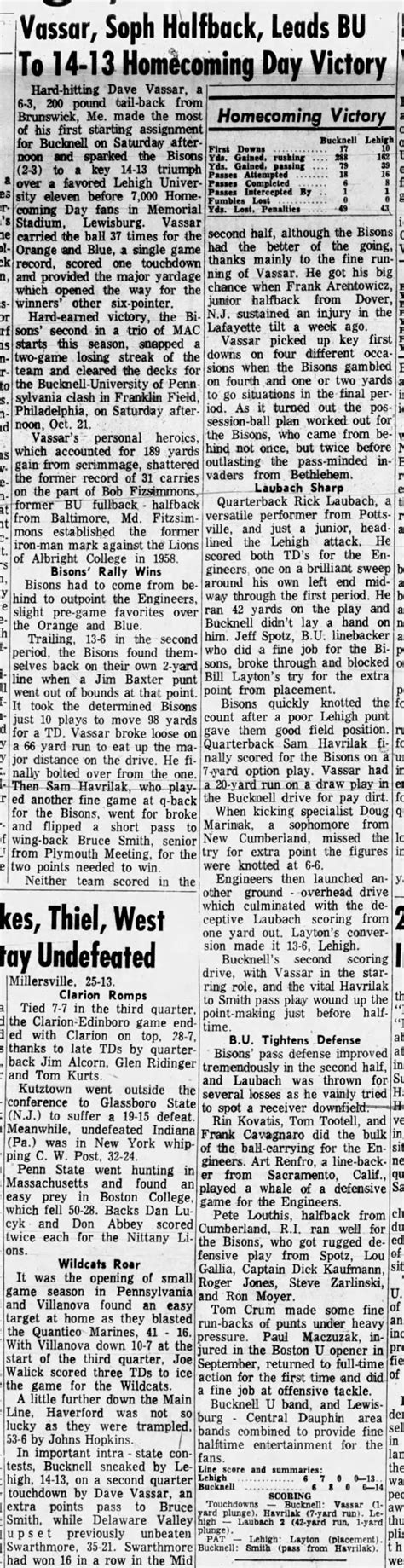 1967 Bucknell-Lehigh - Newspapers.com™