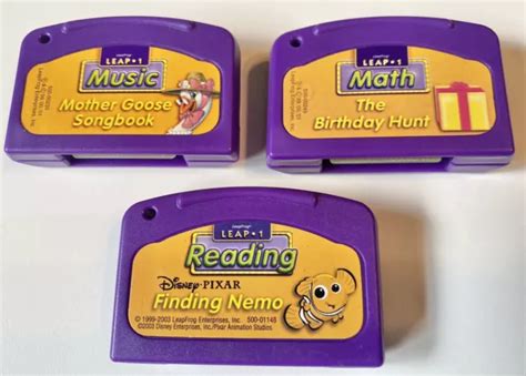 LEAPFROG LEAP 1 Disney Pixar Finding Nemo Reading, Math & Music Game Cartridges $9.50 - PicClick