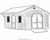 Wooden Shed Coloring Page For Kids  Free Sheds Printable sketch template