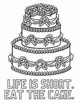 Cute Cake Coloring Pages For Kids And Adults sketch template