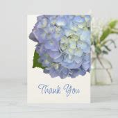Hydrangea Blue Flower Thank You Message Invitation | Zazzle
