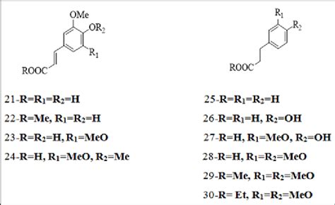 Chemical structure of cinnamic acid derivatives. | Download Scientific Diagram