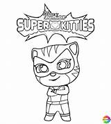 SuperKitties Free Coloring Page  Home sketch template