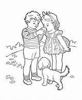 Children Sharing Coloring Pages  Nation sketch template