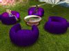 Second Life Marketplace - @ AC Lounge Box table 4 chairs neon purple