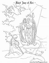 St Joan Of Arc Coloring Page Pages sketch template