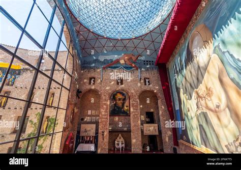 Interior of the famous Salvador Dali museum in Figueres in Catalonia ...