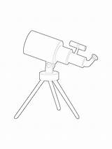 Telescope coloring pages sketch template