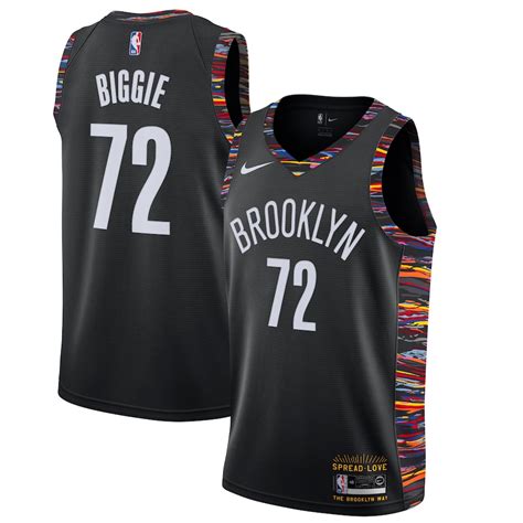 Nike Brooklyn Nets Black Biggie Swingman Jersey - Music Edition