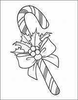 Christmas Coloring Page Candy Cane sketch template