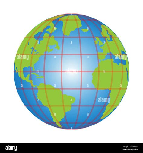 World Globe Map With Latitude And Longitude