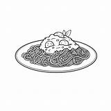 Spaghetti And Meatballs Coloring Page sketch template