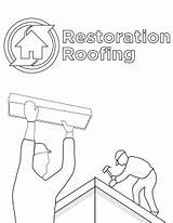 Restoration Roofing Coloring Pages  sketch template