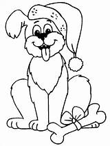 Happy Christmas Dog Coloring Page  Free Printable Pages For Kids sketch template