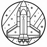 Space shuttle outline coloring Book Page Line Art Illustration Digital  sketch template