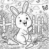 Rabbit Coloring Pages 35  Gem sketch template