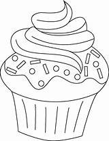 Cupcake Coloring Page With Chocolate Frosting And Sprinkles sketch template