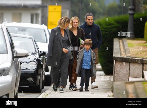 Coruna-Spain. Amancio Ortega (founder of Zara) with his family walking ...