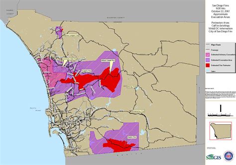 SD county fire map as of 10/22/2007, 4:30p | Map is from the… | Flickr