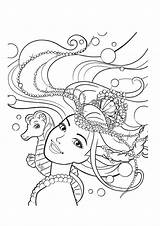Barbie Pearl Princess Coloring Pages sketch template