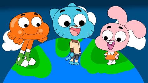 Gumball Darwin Anais they fly in around world by DzinyMaster on DeviantArt