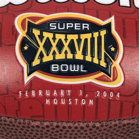 2003 New England Patriots Pats Super Bowl 38 Houston Half Size Wilson ...