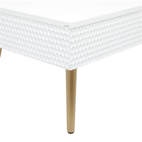 White Wood Contemporary Coffee Table by Homethreads