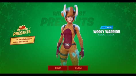 How to get the free wooly warrior fortnite skin early - YouTube