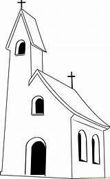 Small Church Coloring Page For Kids  Free Churches Printable sketch template