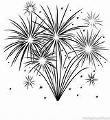 Big Fireworks Coloring Page sketch template