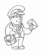 Postman coloring Pages sketch template