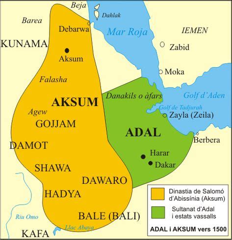 Territory of the Adal Sultanate and its vassal states (ca. 1500). | African empires, Songhai ...