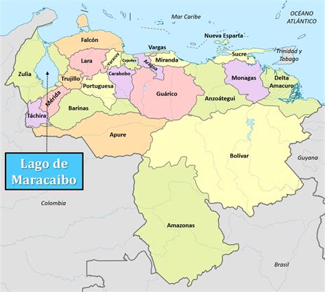 Lago Maracaibo Mapa Fisico | Mapa