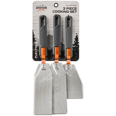 Blackstone Adventure Ready Griddle Folding 3-Pack Stainless Steel Spatula Set in the Grilling ...