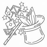 Premium Vector  A Cute And Funny coloring Page Of Circus magician sketch template
