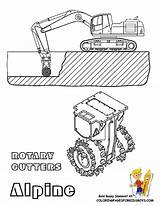 Digging Free Construction Coloring Pages  Excavator sketch template