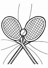 Tennis Racket Coloring Pages sketch template