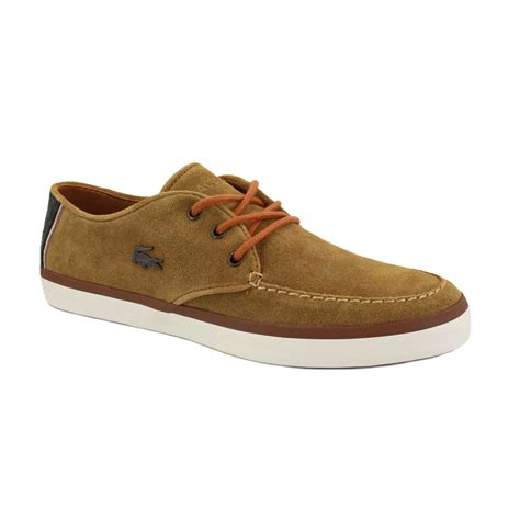 Lacoste Sevrin 2 Mens Laced Suede Trainers Shoes Tan | eBay